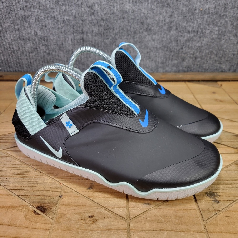 Nike Air Zoom Pulse Mens Size 7.5 Black Leather Slip On Comfort Nursing Shoes‎